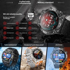 Kc80 thông minh đồng hồ New <span class=keywords><strong>bluetooth</strong></span> ngoài trời thời gian thực áp suất không khí reloj inteligente Heart Rate Blood Oxygen giám sát Montre Homme - Product Image 2