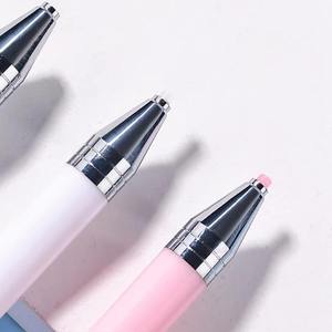 Nouvel arrivage de haute qualité : Outil de pointillage rotatif <span class=keywords><strong>blanc</strong></span> simple face pour ongles, avec manche en métal et <span class=keywords><strong>crayon</strong></span> en nylon pour ongles en <span class=keywords><strong>acrylique</strong></span> et naturels - Product Image 2