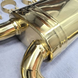 Produit phare : Échappement Catback Valvetronic en alliage de titane pour BMW 2021-2024 G80 M3 G82 M4 3.0T S55B30 avec placage or intégral - Product Image 4