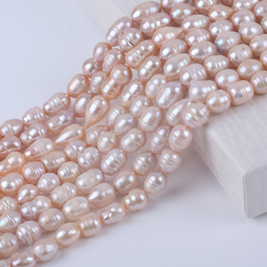 Perles d'eau douce naturelles de Zhuji 10-11 mm blanches et roses semi-finies pour bijoux DIY (colliers, bracelets) – Vente en gros - Product Image 3