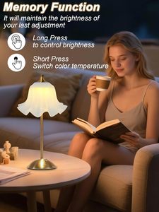 Cross-Border Minimalist Rechargeable Table Lamp Luxury Ins Internet Celebrity Night <b>Light</b> High-Value Bedroom <b>Bedside</b> Decoration - Product Image 2