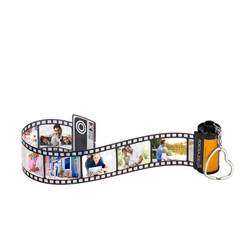 Chaveiro de rolo de filme digital personalizado, foto personalizada chaveiro