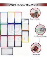 Vente en gros : Étui de protection rigide en TPU avec paillettes dégradées et plaque arrière transparente en PC pour l'affichage des cartes de collection PSA BGS TCG