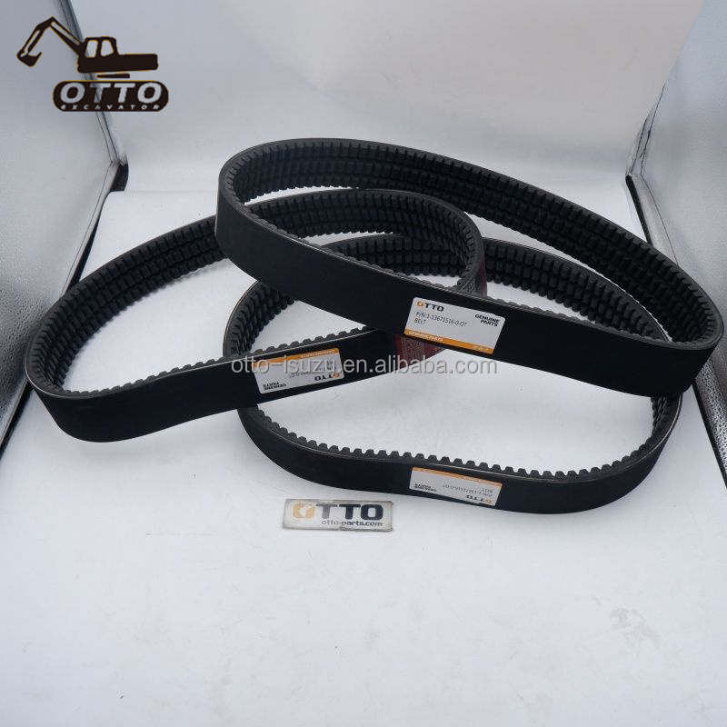 F6 ランブロ ZX330-5G Excavator Fan Belt for ISUZU 6HK1 Engine Water Pump Drive