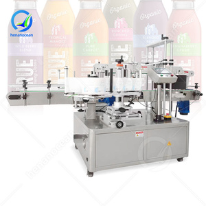 Machine d'étiquetage automatique pour flacons de parfum ronds en verre OCEAN et grand flacon carré pour shampoing avec codeur de date - Product Image 1
