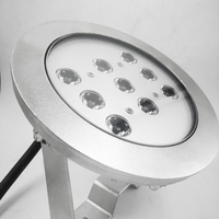 2025 nouvelle conception Yaokingled YK-UW103 9X3W 316L acier inoxydable DC24V RGB changement de couleur IP68 lumière sous-marine 9"