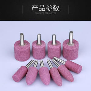 Meule abrasive en corindon rouge et corindon chromé, à tige de 6 mm, pour meulage de métaux, à énergie éolienne, outils abrasifs - Product Image 2
