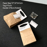 Sac d'emballage cadeau en papier kraft portable personnalisé pour biscuits, bonbons, nougat, et riz glutineux en forme de bateau