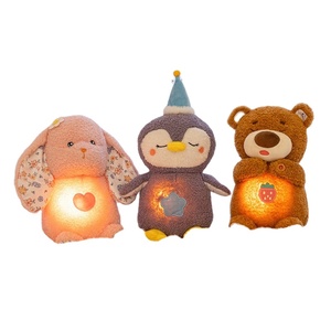 Ours respirant en peluche apaisant <span class=keywords><strong>pour</strong></span> le sommeil, compagnon de dessin animé, jouet réconfortant, poupée bébé <span class=keywords><strong>berceuse</strong></span>, cadeau en peluche, polyester et coton PP - Product Image 1