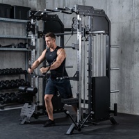 Máquina Multifuncional de Entrenamiento Funcional con Cables Cruzados, Máquina Smith Todo en Uno para el Hogar y Uso Comercial para Entrenamiento de Fuerza de Cuerpo Completo