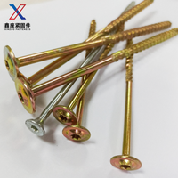 Vis de corde de paille galvanisée en acier au carbone directe d'usine tête Torx de plaquette moletée avec clous en aggloméré système de mesure métrique