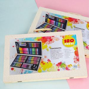180 Wooden Box Brush Suit Children's Art <b>Markers</b> Cool Bear <b>Washable</b> Painting Non-Cross-Border Cool Bear Place of Origin - Product Image 4