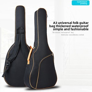 Housse de guitare folk avec logo personnalisé, doublure en éponge acoustique imperméable, pour instruments de musique de 41 pouces, sangles réglables, accessoire - Product Image 3