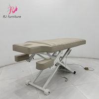 Lit de massage électrique professionnel pliable, portable, de luxe, avec commande au pied, pour spa, salon de beauté, salle de sport, école, en acier inoxydable