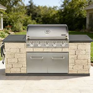 Grill d'extérieur pour <span class=keywords><strong>porc</strong></span>, agneau et viande, machine à rôtir, barbecue villa, îlot barbecue <span class=keywords><strong>de</strong></span> jardin, plan <span class=keywords><strong>de</strong></span> travail avec évier - Product Image 2