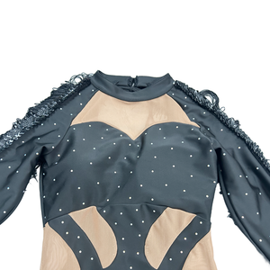 Черный цельный костюм для выступления - Product Image 6