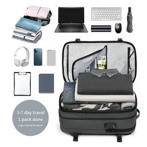 Sac à dos pour ordinateur portable de voyage d'affaires haut de gamme pour hommes, style classique, imperméable, sac à dos à compression sous vide, sac à dos à airbag USB - Product Image 2