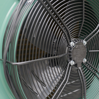Condenseur industriel refroidi par air de type H, double ventilateurs de 400 mm, échangeur de chaleur à moteur, tube en cuivre rainuré intérieur, revêtement en poudre, pour entrepôt frigorifique