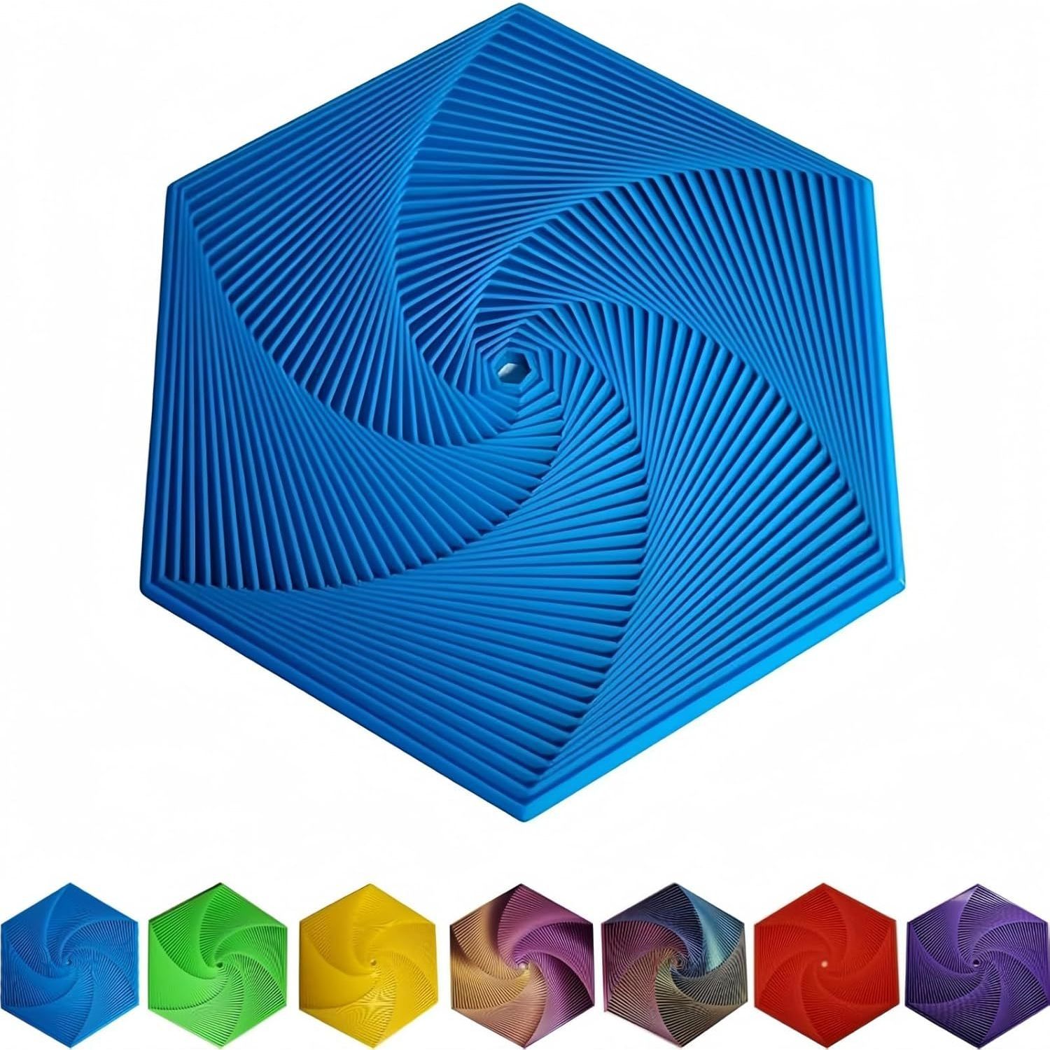 Juguete mágico hexagonal de 12,5 cm - Azul