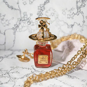 <span class=keywords><strong>Collana</strong></span> in Ottone di Alta Qualità con Ciondolo a Bottiglia di Profumo e Perla <span class=keywords><strong>Saturno</strong></span>, Accessorio di Moda Elegante e Trendy - Product Image 1