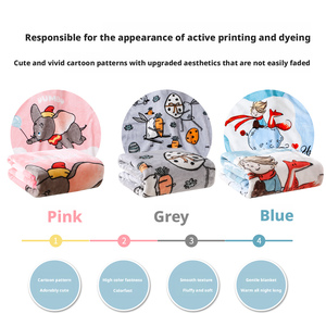 <span class=keywords><strong>Couverture</strong></span> tricotée toutes saisons pour enfants 100 % polyester, couette portable pour bébé avec motifs festifs et animaux pour la chaleur hivernale - Product Image 5