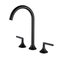 Robinet de luxe à 3 trous, robinet de lavabo haut de gamme, en laiton, finition chromée, plusieurs couleurs, robinet d'hôtel
