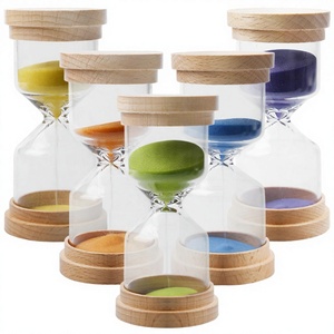 Pack 6 Colorful Modern Rotating Handmade Glass <b>Sand</b> <b>Timer</b> Set 1-30 Min Countdown <b>Timers</b> Precise Timing Eco-Friendly Lightweight - Product Image 4