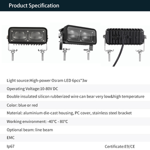 LED Area Work <b>Light</b> <b>Accessory</b> for Straight Line Safety Zone Red Safety Lamp Anti-Collision - Product Image 6