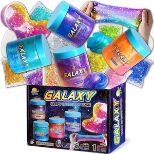 Perfect Kraft Galaxy Slime for Kids, Premade Space Slime Pack Toy for Children Slime <b>Kit</b> With Neon,Metallic Fun Craft Party Gift - Product Image 1