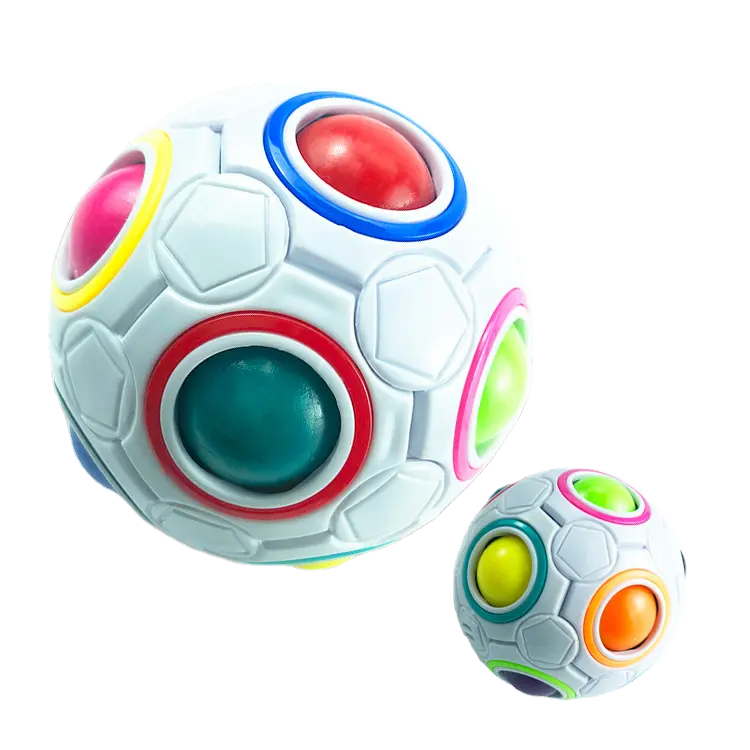 HY Toys Cross Border Cubo de bola para niños juguete 12 agujeros rompecabezas para aliviar el estrés descompresión BOLA MÁGICA regalo