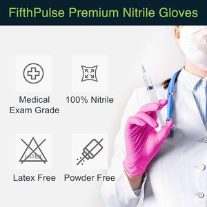 Paquete de 200 Guantes de Nitrilo Veterinarios Rosa Fucsia de 3 Mil, Sin Polvo/Sin Látex, para Examen de Animales - Product Image 3