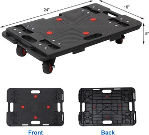 Connectable Dolly <strong>Plastic</strong> Furniture Mover Portable Moving Rollers Leg Dollies for Heavy Furniture <strong>4</strong> <strong>Wheels</strong> Flatbed Trolley