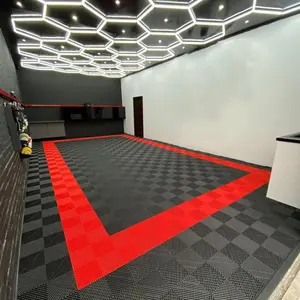 2023 Tuiles de tapis de sol de Garage en Pvc à emboîtement de Joint visible et invisible amovible robuste pour entrepôt