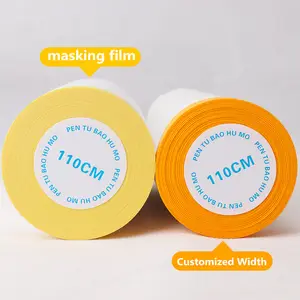 Pre Taped Masking Film Auto Painting For Automotive/House Spray Applications Industrial Tape Masking Tape For Painting