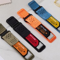 Bracelet de montre en nylon respirant avec boucle auto-agrippante pour extérieur, 20 mm 22 mm, bracelet de sport durable pour montre connectée
