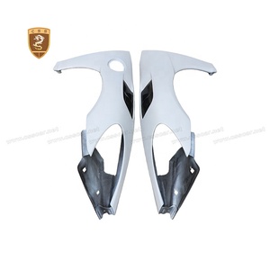 Pare-chocs avant en fibre de carbone sec Spoiler arrière Embouts d'échappement Couvre moteur Bodykit pour Porsche 718 <span class=keywords><strong>Cayman</strong></span> Upgrade to GT4RS Body Kit - Product Image 3