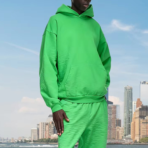 100% algodón de gran tamaño Fit Streetwear Sudadera con capucha Ropa diaria Uso informal Bolsillos Cómodo Mezcla de algodón suave Ajuste holgado Peso pesado - Product Image 4