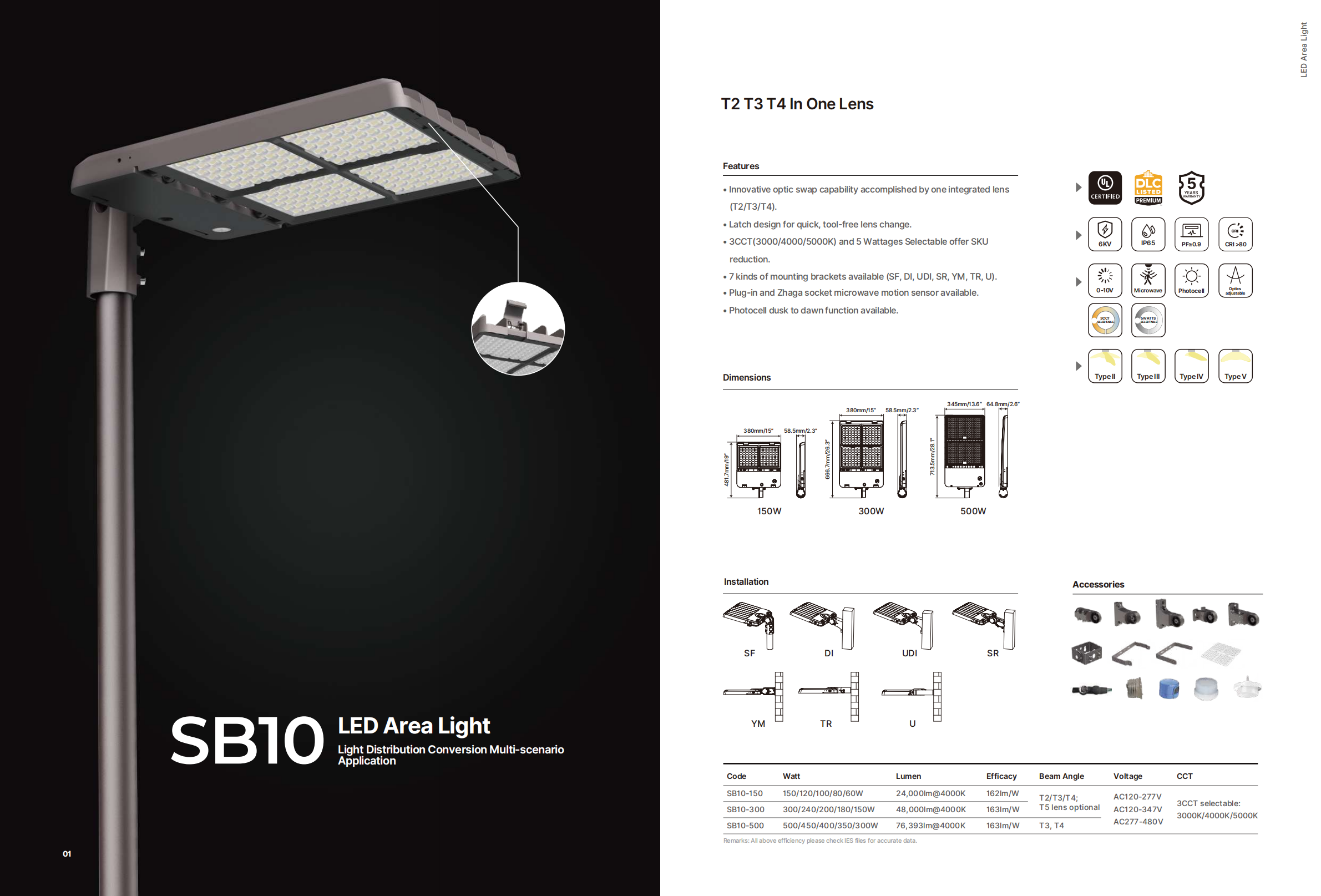 High Quality USA Stock Aluminum Housing LED Street Light IP65 150w 162lm/w Energy Saving, High Brightness LED Highway Light · image 6