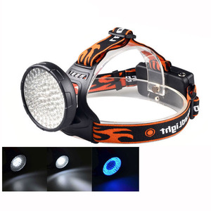 Tốt nhất Sáng Đèn Pha LED UV Torch đêm cắm trại săn bắn UV ánh sáng + Ánh sáng Trắng Đầu đèn pin sạc Đèn pha LED - Product Image 1