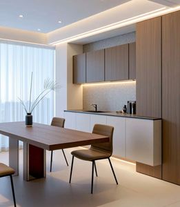 ตู้ข้างไม้แบบมินิมอลสั่งทำพิเศษ ดีไซน์สไตล์ฟาร์มเฮาส์ สำหรับเฟอร์นิเจอร์ห้องรับประทานอาหารในอพาร์ตเมนต์และวิลล่า - Product Image 1