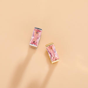 Blues Personnalité Hip Hop Rose vert Baguette Zircon Micro Pave Diamants Dents Simples Grillz Pour Rappeur Hommes bijoux - Product Image 2