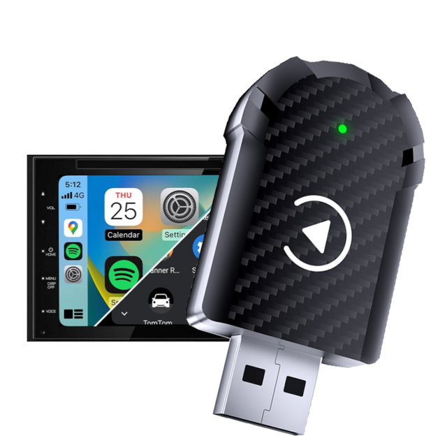 Universal Plug and Play Wireless CarPlay Adapter with Android Auto Function