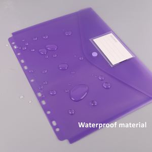 Multi-Functional Thickened Waterproof PP A4 Frosted Vertical Document <b>Folder</b> with Business Card Holder for Office Student - Product Image 4