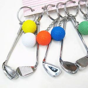 Porte-clés promotionnel tendance en métal sublimé en forme de balle de golf et de club de golf, accessoire pour sac - Product Image 2