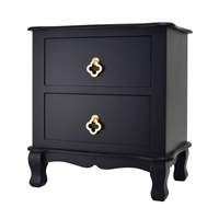Table d'appoint au Design rétro européen avec tiroir de rangement Table Console moderne en bois noir