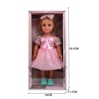 18-Zoll-Vinylpuppe, Anziehpuppe für Zuhause, weiche Gummipuppe, festliche Baby-Puppe mit weißer Haut, Spielzeug für Mädchen ab 3 Jahren