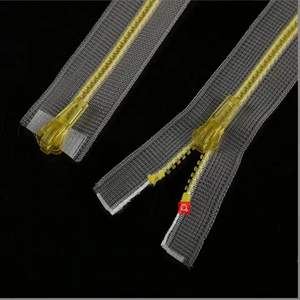 Direct Sale 5# Transparent Plastic Auto Lock Slider Resin Zipper <strong>Tape</strong> Open-End Type Environmentally Friendly Customized Color - Product Image 2