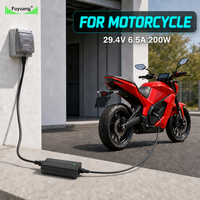 Chargeur de batterie intelligent rapide Li-ion 29,4 V 6,5 A 7S pour scooter électrique 24 V, fauteuil roulant, robot AGV