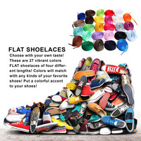 Cordones para Zapatos en 27 Colores, Planos, de 5/16" de Ancho, 4 Longitudes Diferentes