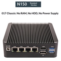 Mini PC EIP pour contrôle industriel, processeur Intel N100/N150 12e génération, routeur logiciel, DDR4, 4 cartes réseau 2.5G, sans ventilateur, faible consommation, en stock